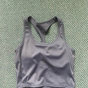 Blueish gray workout top